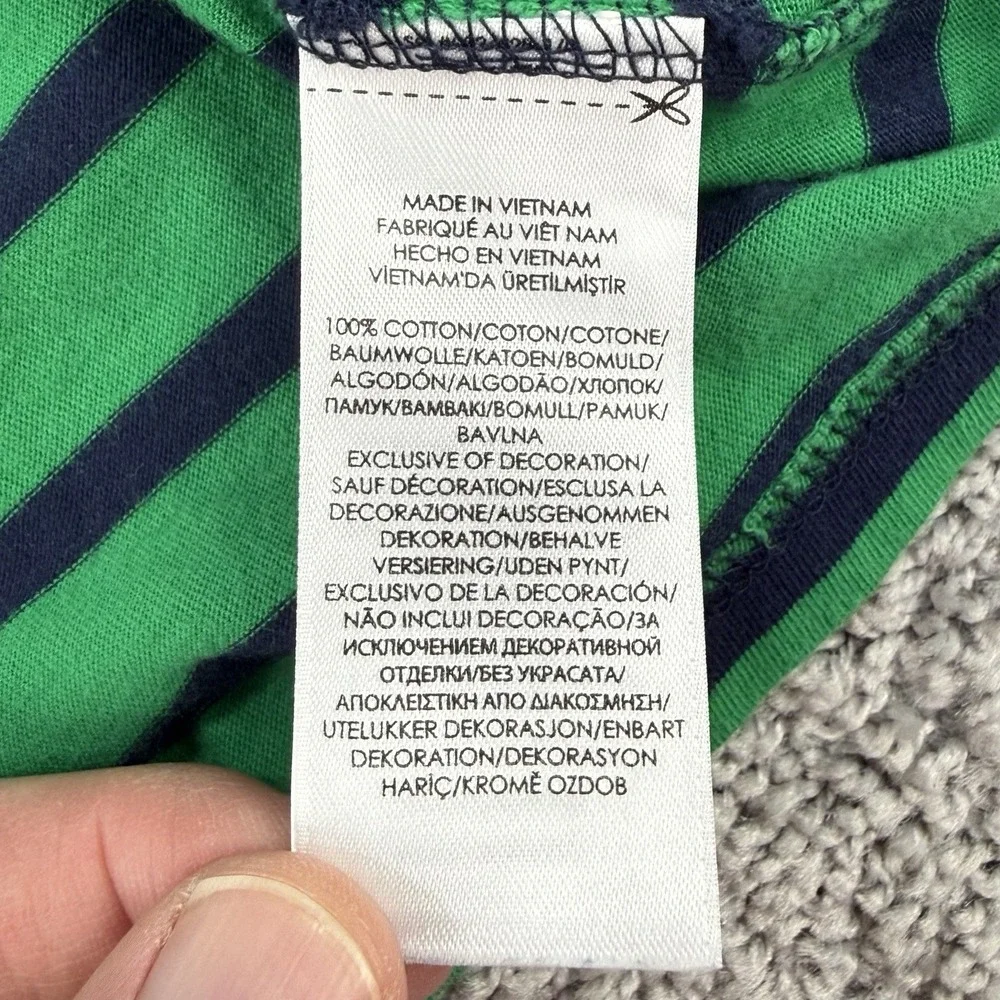 Polo Ralph Lauren Hoodie Mens XXL Navy/Green Striped Nautical Preppy Lightweight